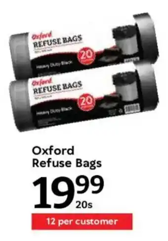 Oxford Freshmarket Oxford Refuse Bags offer