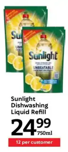 Oxford Freshmarket Sunlight Dishwashing Liquid Refill offer