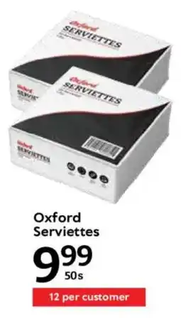 Oxford Freshmarket Oxford Serviettes offer