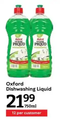 Oxford Freshmarket Oxford Dishwashing Liquid offer