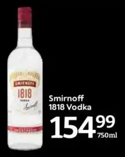 Oxford Freshmarket Smirnoff 1818 Vodka offer