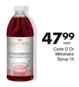 Save Hyper Carte D'Or Milkshake Syrup offer