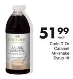 Save Hyper Carte D'Or Caramel Milkshake Syrup offer