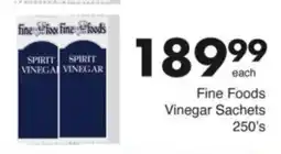 Save Hyper Fine Foods Vinegar Sachets offer