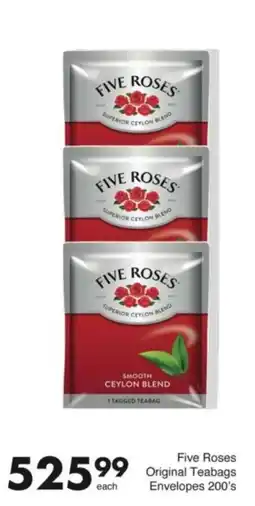 Save Hyper Five Roses Original Teabags Envelopes offer