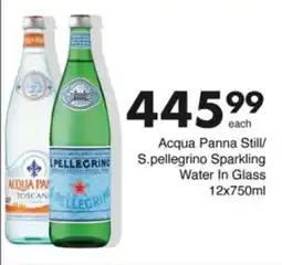 Save Hyper Acqua Panna Still/ S.pellegrino Sparkling Water In Glass offer