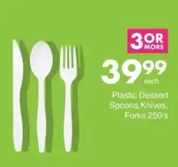 Save Hyper Plastic Dessert Spoons, Knives, Forks offer