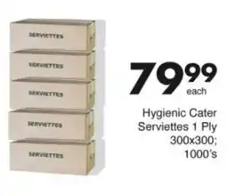 Save Hyper Hygienic Cater Serviettes 1 Ply offer