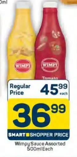 Pick n Pay Wimpy Sauce Assorted 500ml Each offer
