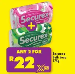 Shoprite SECUREX BATH SOAP 175g offer