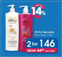 Clicks Oh So Heavenly Body Wash 1 Litre offer
