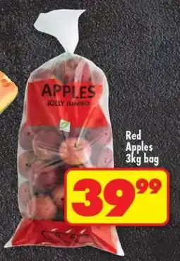 Shoprite RED APPLES 3kg bag offer
