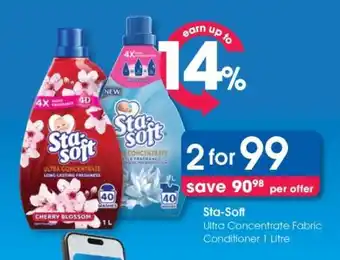 Clicks Sta-Soft Ultra Concentrate Fabric Conditioner 1 Litre offer