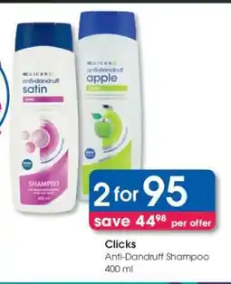 Clicks Clicks Anti-Dandruff Shampoo 400 ml offer
