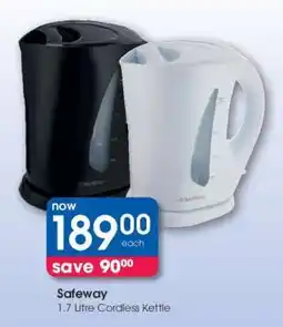 Clicks Safeway 1.7 Litre Cordless Kettle offer