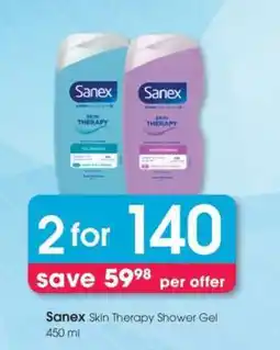 Clicks Sanex Skin Therapy Shower Gel 450 ml offer
