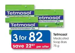 Clicks Tetmosol Medicated Soap Bars 75 g offer