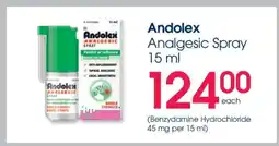 Clicks Andolex Analgesic Spray 15 ml offer