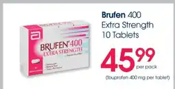 Clicks Brufen 400 Extra Strength 10 Tablets offer