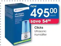 Clicks Clicks Ultrasonic Humidifier offer