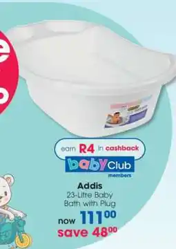 Clicks Addis 23-Litre Baby Bath with Plug offer