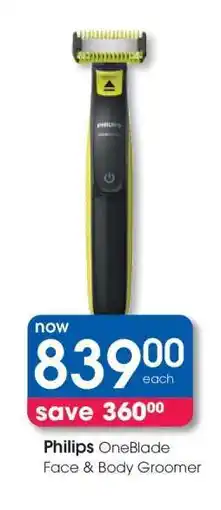 Clicks Philips OneBlade Face & Body Groomer offer