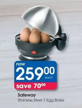 Clicks Safeway Stainless Steel 7-Egg Boiler offer
