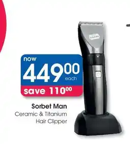Clicks Sorbet Man offer