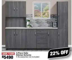 OK Furniture 3-Piece Italia Kitchen Scheme offer
