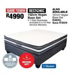 OK Furniture Restonic 152cm Vegas Base Set offer