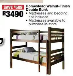 OK Furniture Homestead Walnut-Finish Double Bunk offer