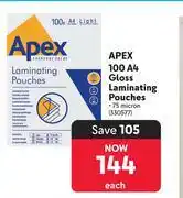 Makro Apex 100 A4 Gloss Laminating Pouches 330577 offer