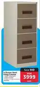 Makro 4 Drawer Steel Filing Cabinet 1029795 offer