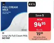 Makro M Long Life Full Cream Milk-6 x 1L offer