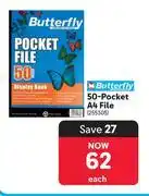 Makro Butterfly 50 Pocket A4 File 255305 offer