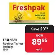 Makro Freshpak Rooibos Tagless Teabags-160's offer