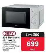 Makro Defy 20L Electronic Microwave 389396 offer