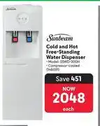 Makro Sunbeam Cold & Hot Free Standing Water Dispenser 346091 offer