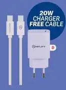 PEP Amplify 20W Type C Charger + C To C Cable offer
