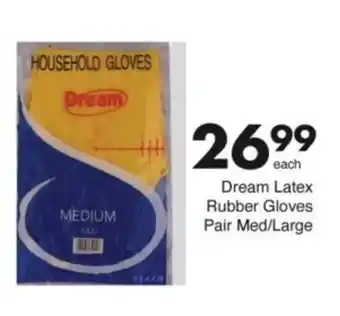 Dream Latex Rubber Gloves Pair Med/ Large