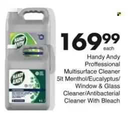 Save Hyper Handy Andy Proffessional Multisurface Cleaner Menthol/ Eucalyptus/ Window & Glass Cleaner/ Antibacterial Cleaner With Bleach offer