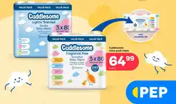 PEP Cuddlesome value pack wipes offer
