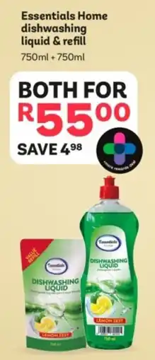 PEP Essentials Home dishwashing liquid & refill offer