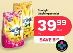 PEP Sunlight washing powder offer