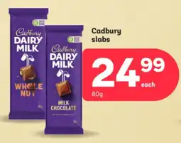 PEP Cadbury slabs offer