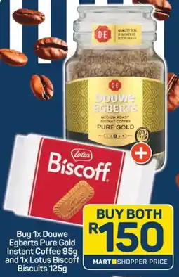 Pick n Pay Douwe Egberts Pure Gold Instant Coffee and Lotus Biscoff Biscuits offer