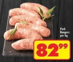 Shoprite Pork Bangers offer