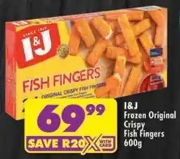 Shoprite I&J Frozen Original Crispy Fish Fingers offer