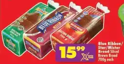 Shoprite Blue Ribbon/ Star/ Mister Bread Sliced Brown Bread offer