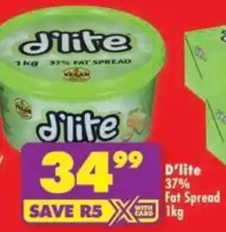 Shoprite D'lite 37% Fat Spread offer